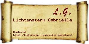 Lichtenstern Gabriella névjegykártya