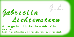 gabriella lichtenstern business card